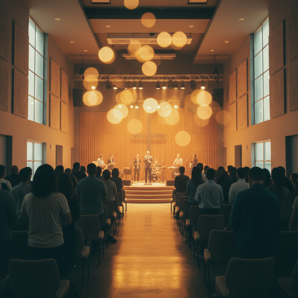 Reunión de adoración en comunidad